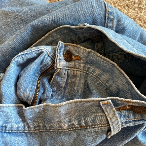 Vintage Lee Denim Skirt Faux Wrap Womens Size 10 - Picture 7 of 7